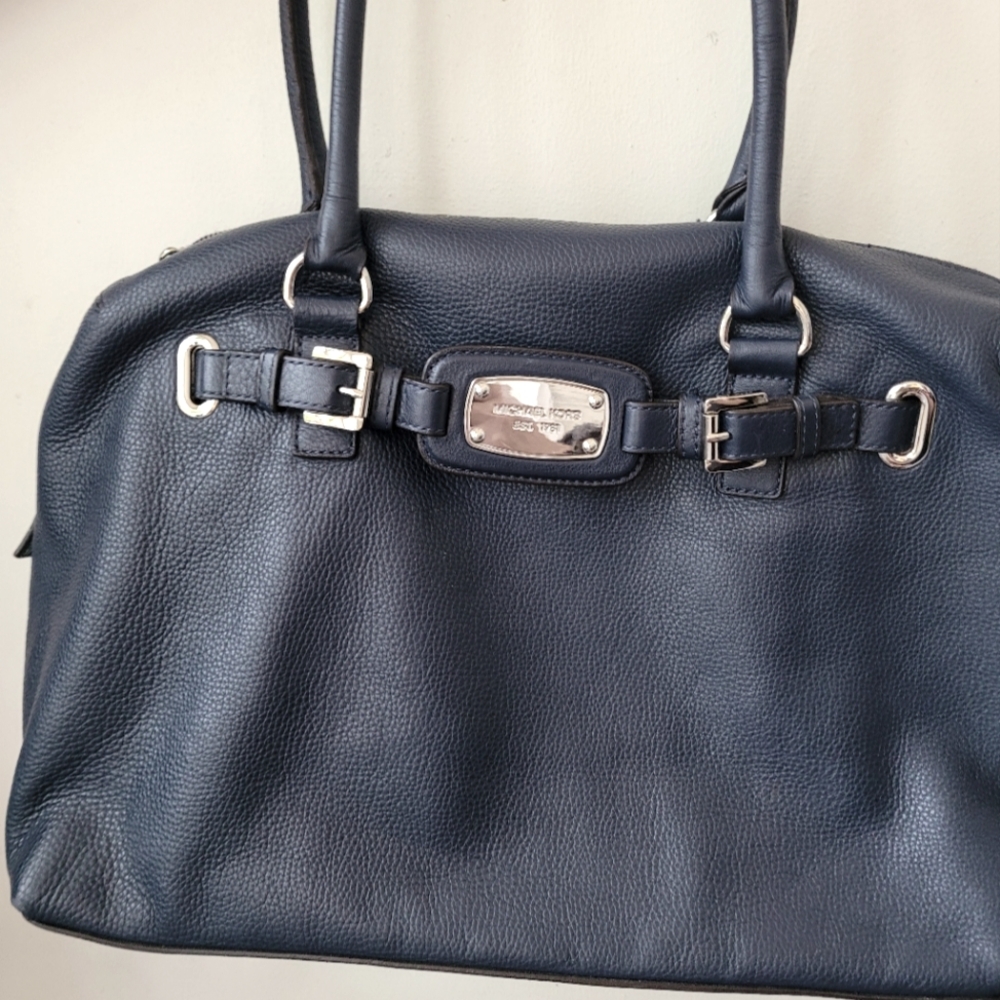Michael Kors Large Navy Stachel Duffle Bag